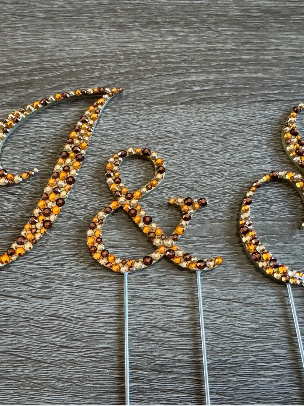 Toppers With Glitz for Wedding or Party, Cake Topper